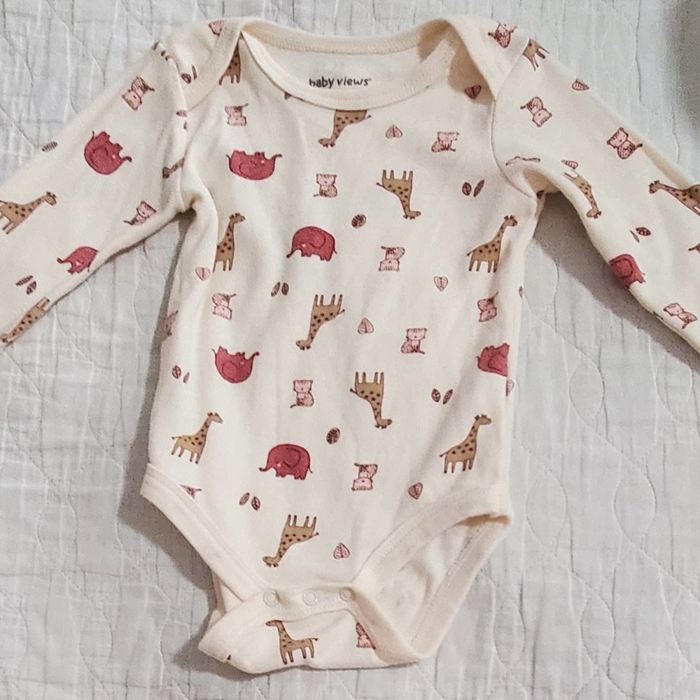 Cream Safari Print Bodysuit